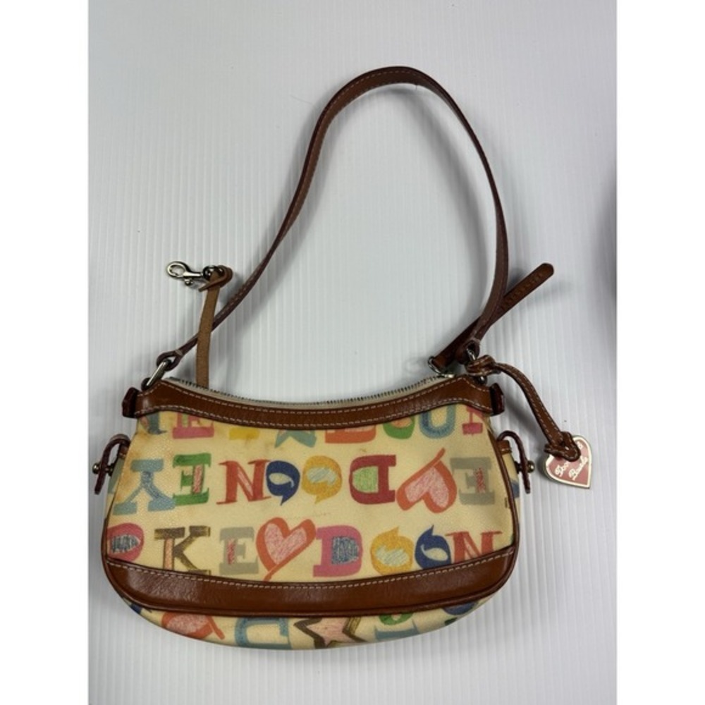 Dooney & Bourke Coated Rainbow Doodle Graffiti Handbag Purse